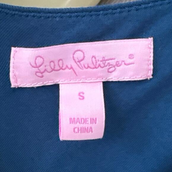 Lilly Pulitzer Sloane V-Neck Maxi Dress Womens Small Knit Inky Navy Teal - Picture 6 of 10